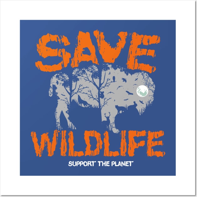 save wildlife support planet 3 Wall Art by crnamer